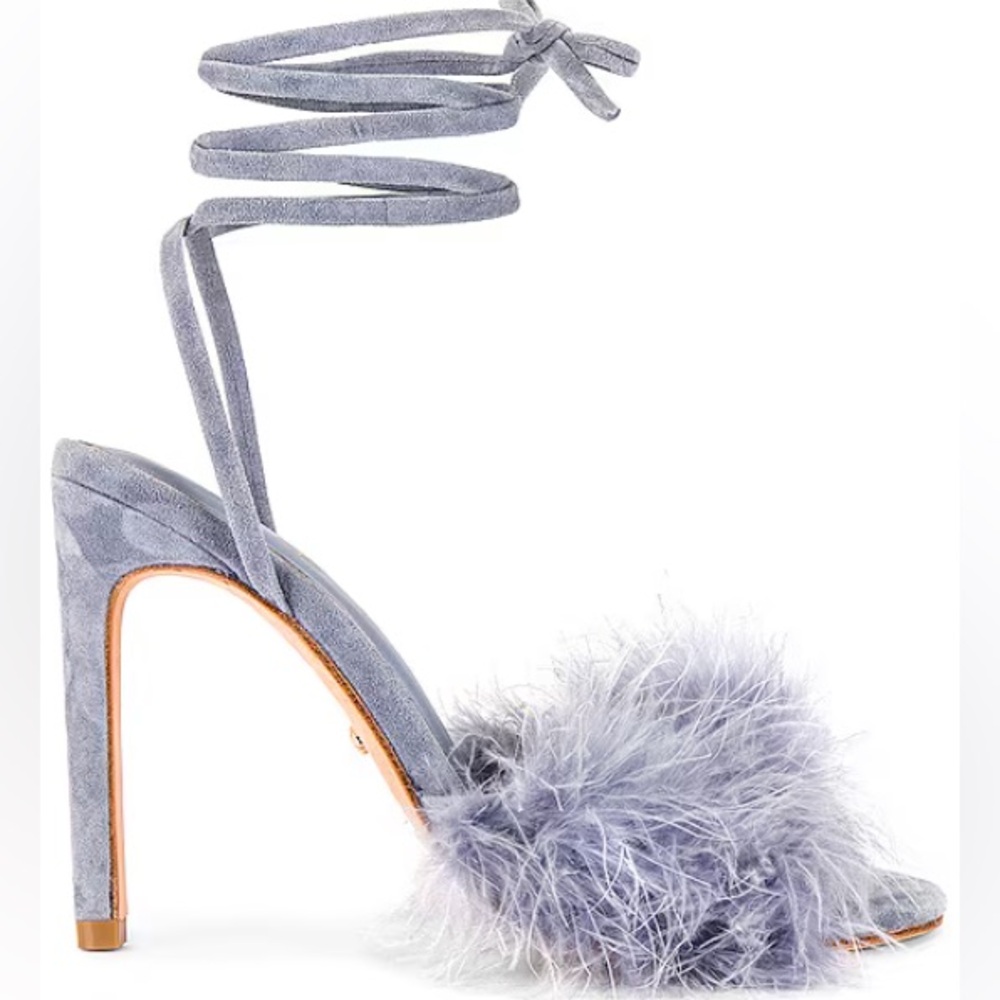Baby Blue Strappy Lace Up Heels 7.5